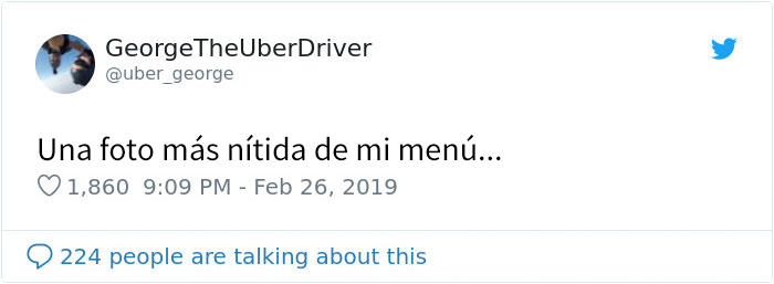 Este conductor de Uber les da a sus pasajeros un menú con los 5 tipos de viaje entre los que pueden elegir