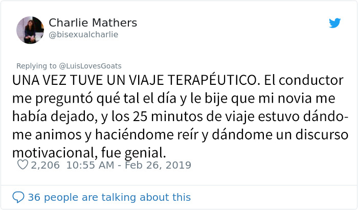 Este conductor de Uber les da a sus pasajeros un menú con los 5 tipos de viaje entre los que pueden elegir