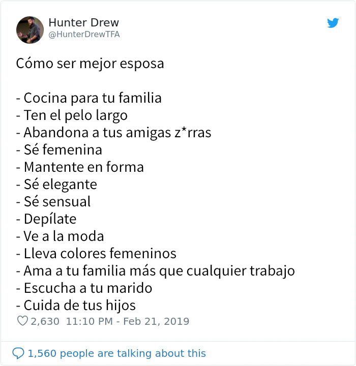 La gente destroza a este misógino sexista por sus 12 normas para "Mujeres Bellas"