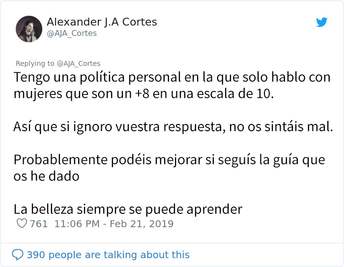 La gente destroza a este misógino sexista por sus 12 normas para "Mujeres Bellas"