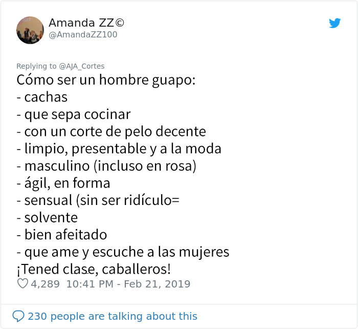 La gente destroza a este misógino sexista por sus 12 normas para "Mujeres Bellas"