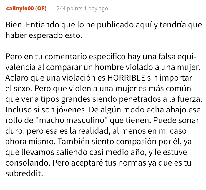 Esta chica pregunta si está mal dejar a su novio tras saber que fue violado, y las respuestas la destrozan