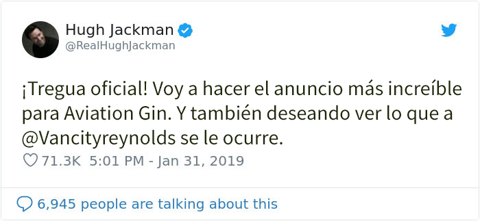 La gente no para de reír con el anuncio que ha hecho Hugh Jackman para la marca de ginebra de Ryan Reynolds