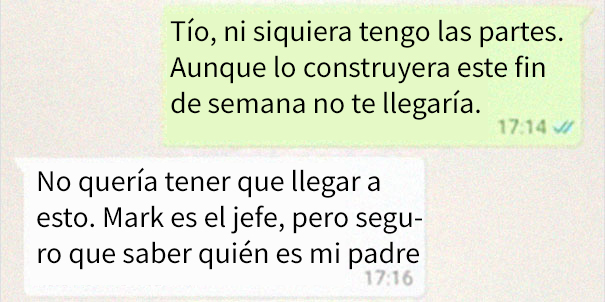 Este carpintero comparte la conversación con un niñato que le exigía una mesa personalizada en menos de 2 semanas