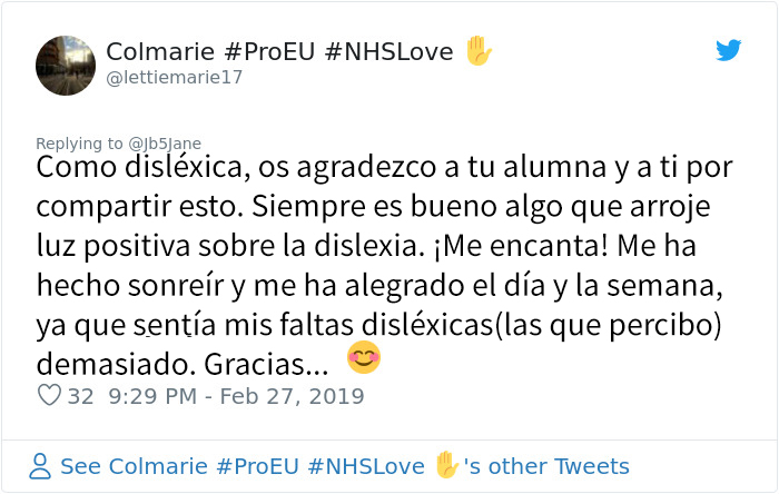 Esta estudiante de 10 años sorprendió a su profesora con un poema sobre la dislexia que se puede leer en ambos sentidos