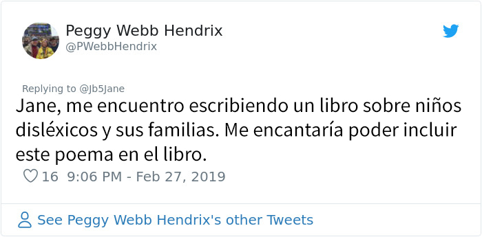Esta estudiante de 10 años sorprendió a su profesora con un poema sobre la dislexia que se puede leer en ambos sentidos