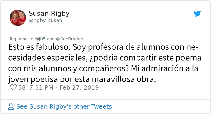 Esta estudiante de 10 años sorprendió a su profesora con un poema sobre la dislexia que se puede leer en ambos sentidos