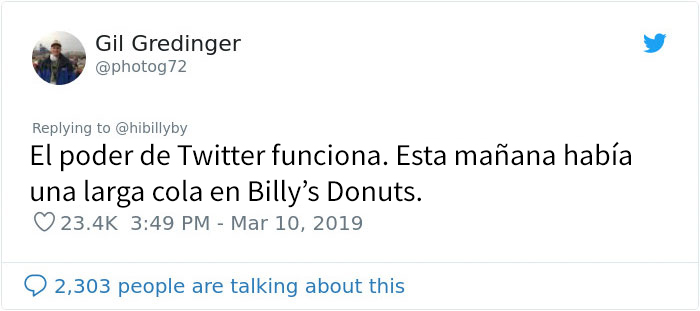 Este hijo compartió una foto de su padre triste porque nadie iba a su nueva tienda de donuts, pero se volvió viral y la gente acudió en masa