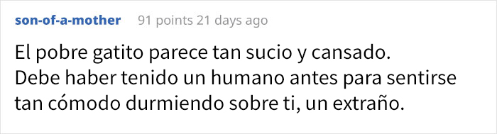 Este hombre se despertó de la siesta con un gatito callejero durmiendo sobre su estómago, y decide quedárselo