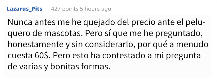 Esta peluquera de mascotas está harta de que le pregunten por qué sus servicios son más caros que los de un estilista y lo explica en un poster