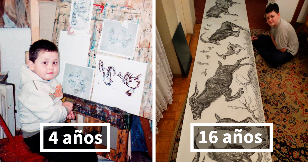 Supe que quería ser artista desde los 2 años, esto es lo que he dibujado hasta los 16