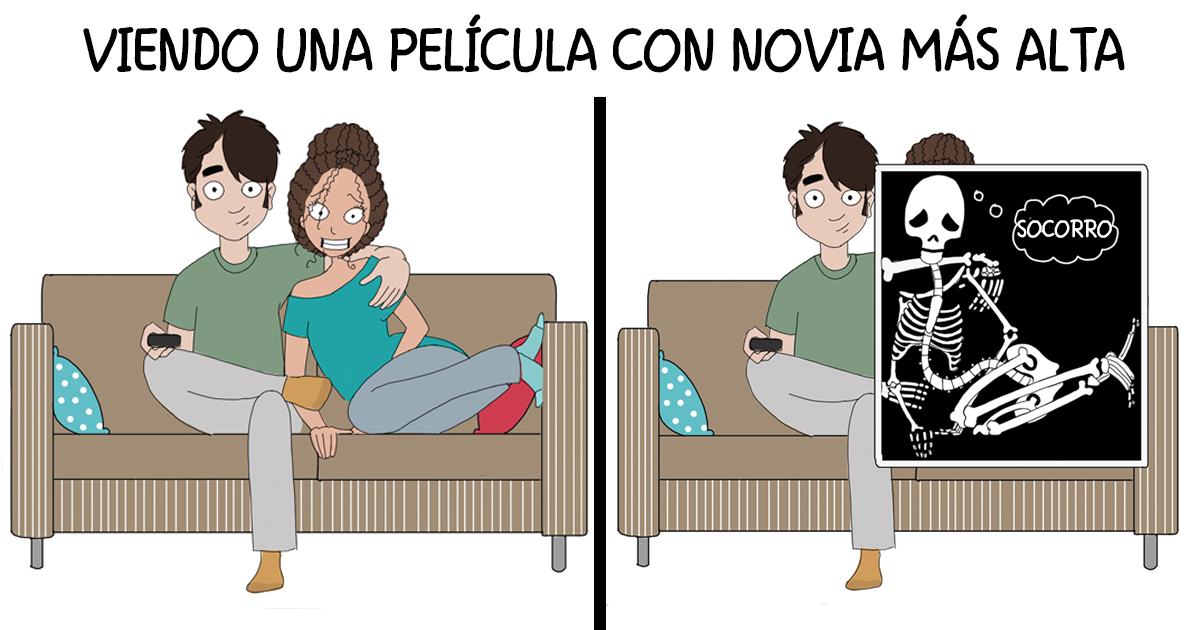Dibujo cómics sobre mi vida y las dificultades de ser una chica alta