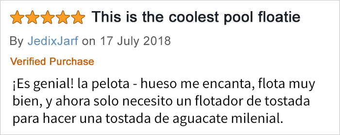 Se vuelve tendencia este flotador en forma de aguacate con hueso - pelota