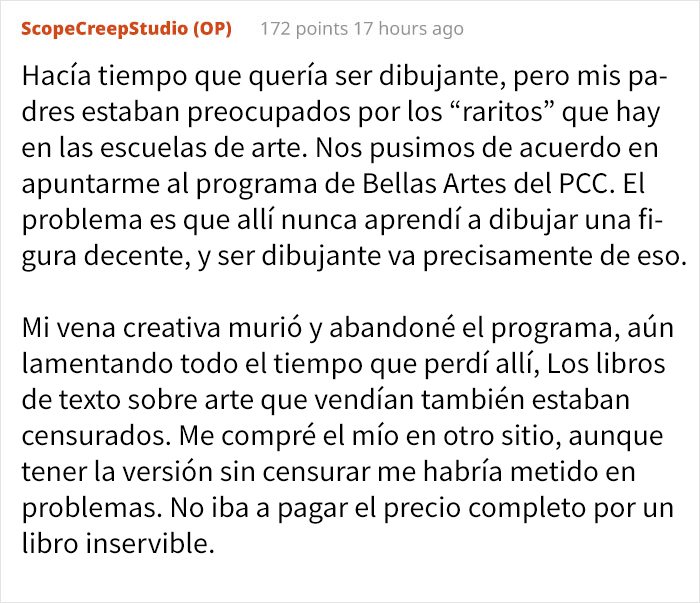 Este estudiante comparte imágenes del libro de arte de su antigua facultad cristiana, y la censura es ridícula