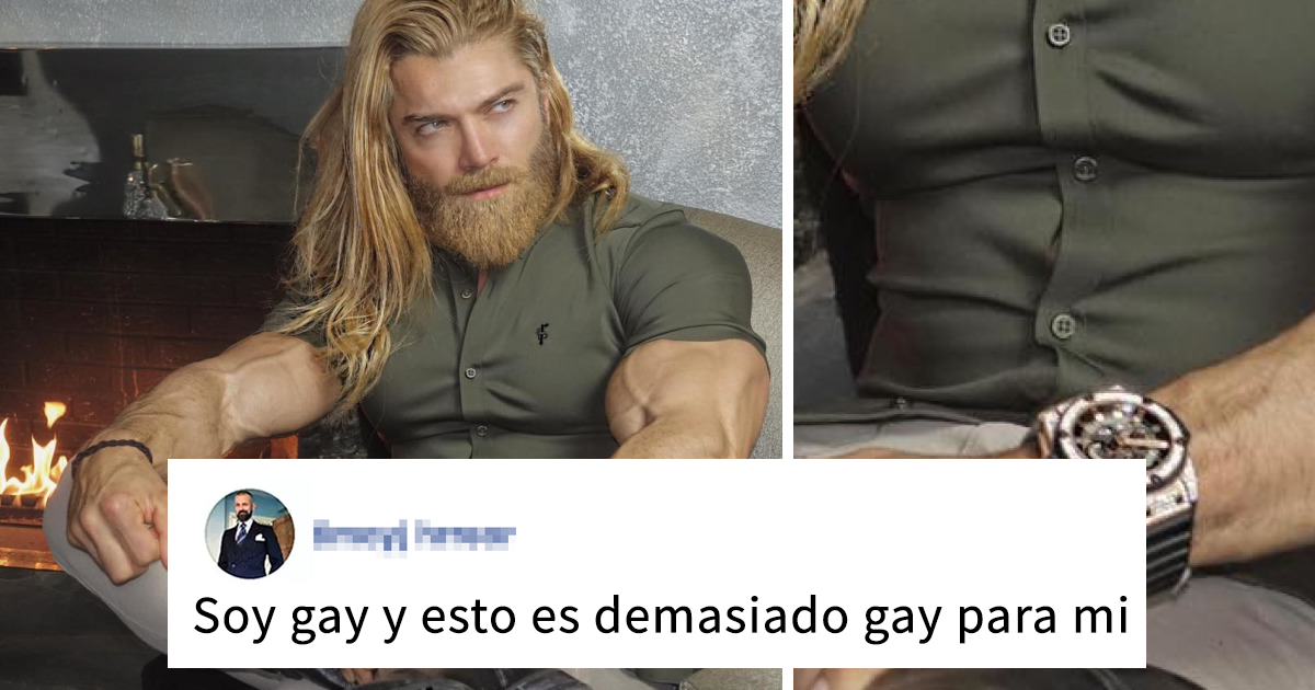 22 Divertidas respuestas a este anuncio de ropa con un modelo que lleva la camisa ridículamente prieta