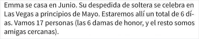 Esta mujer fue invitada por pena a una despedida de soltera, y envió una lista de normas ridículas para todas las chicas