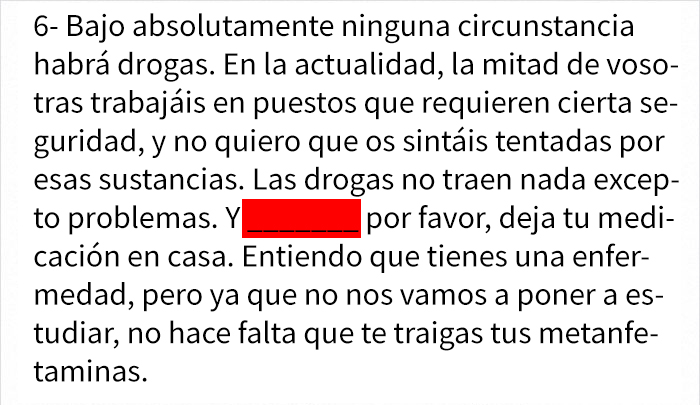 Esta mujer fue invitada por pena a una despedida de soltera, y envió una lista de normas ridículas para todas las chicas