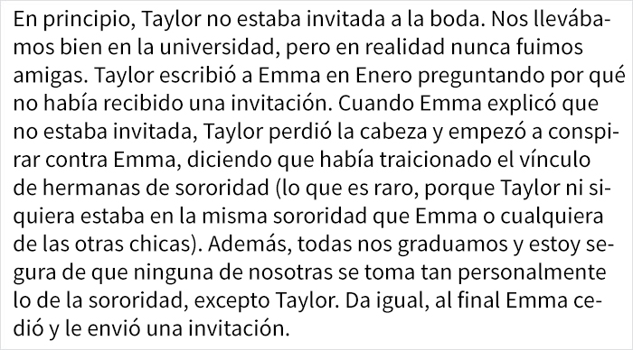 Esta mujer fue invitada por pena a una despedida de soltera, y envió una lista de normas ridículas para todas las chicas