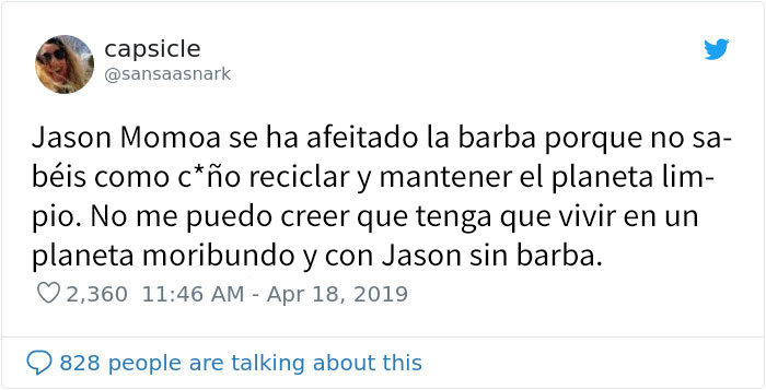Jason Momoa se afeita la barba y sus fans quedan devastadas