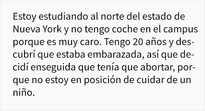 Este conductor de Uber detuvo el coche y abandonó a una mujer en medio de la carretera tras saber que se dirigía a abortar