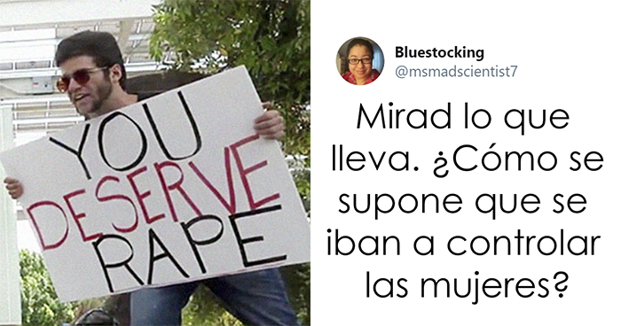 Un predicador con un cartel que decía «Mereces ser violada» fue golpeado con un bate, y los comentarios son geniales