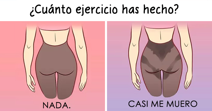 Esta entrenadora de fitness ilustra los problemas diarios de las chicas que se esfuerzan en estar en forma (15 imágenes)