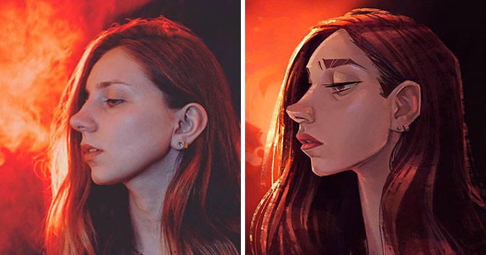 Pedí a 16 artistas que dibujaran con su estilo las fotografías de los retratos que he realizado