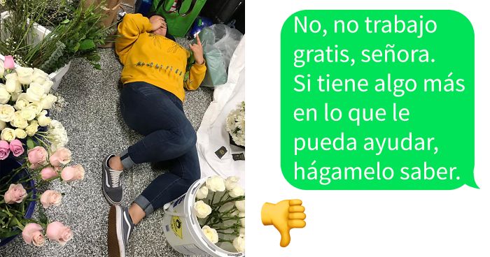 Esta florista comparte la conversación con una novia maleducada que esperaba que trabajara por visibilidad