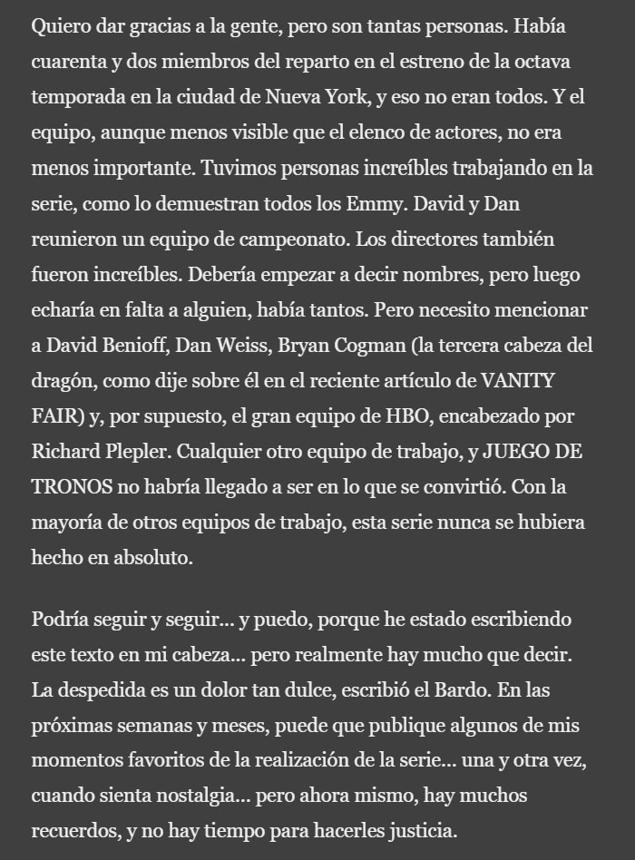 George R.R. Martin revela que el final en los libros será diferente al de la serie