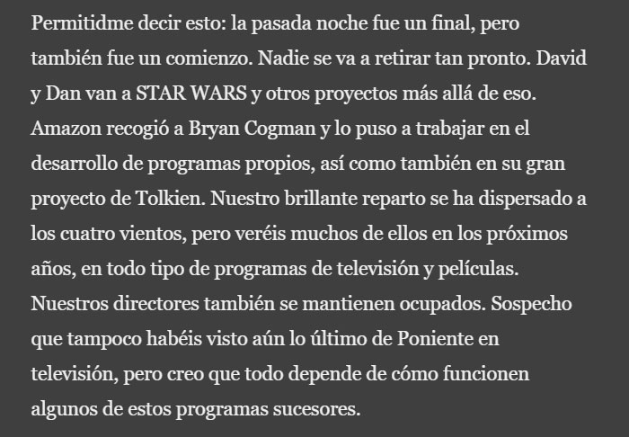 George R.R. Martin revela que el final en los libros será diferente al de la serie