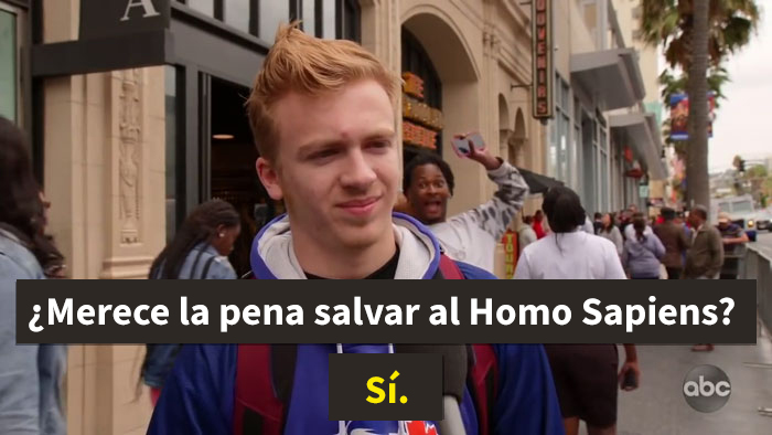 Jimmy Kimmel pregunta a la gente si deberíamos salvar al Homo Sapiens, y las respuestas muestran el nivel de estupidez
