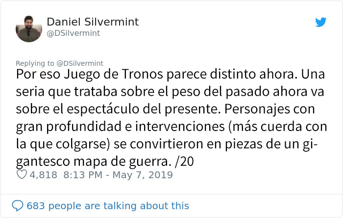 Este fan ofrece un esclarecedor razonamiento de por qué la 8ª temporada de Juego de Tronos estaba destinada a fallar (Sin spoilers)