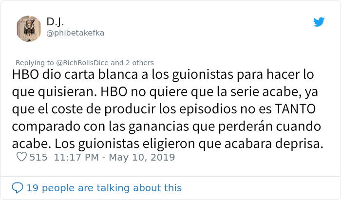 Este fan ofrece un esclarecedor razonamiento de por qué la 8ª temporada de Juego de Tronos estaba destinada a fallar (Sin spoilers)