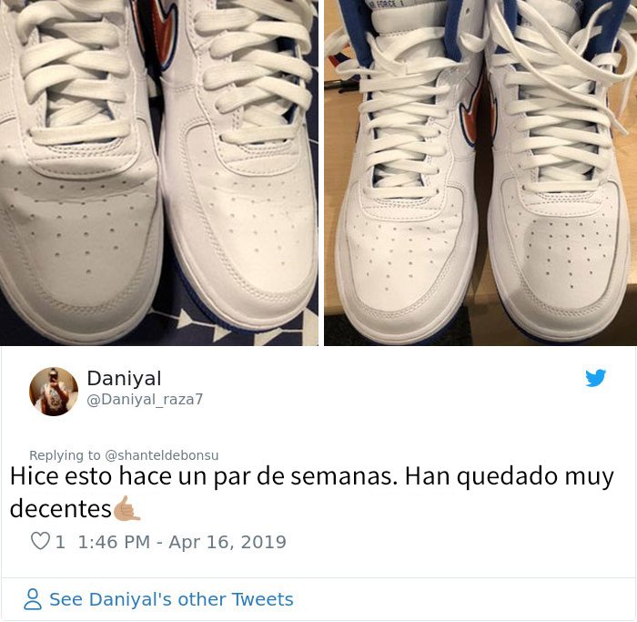 Esta mujer muestra un método para quitar arrugas de tus deportivas, y la gente comparte los resultados