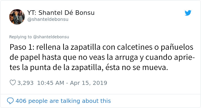 Esta mujer muestra un método para quitar arrugas de tus deportivas, y la gente comparte los resultados