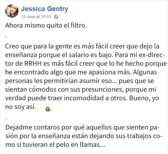 Esta profesora de jardín de infancia cuenta las 5 razones por las que dejó su trabajo y consigue 263.000 likes