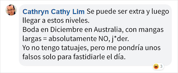 Esta novia pidió a una invitada que se tapara los tatuajes para la boda, así que compartió la conversación en un grupo para avergonzar a novias