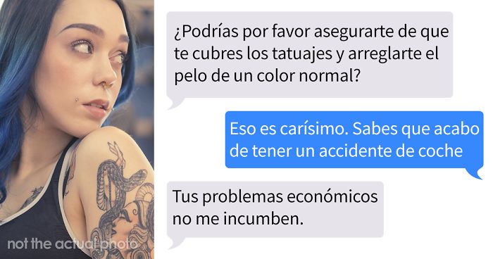 Esta novia pidió a una invitada que se tapara los tatuajes para la boda, así que compartió la conversación en un grupo para avergonzar a novias