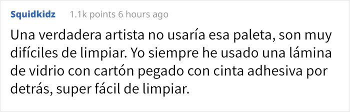 La gente cree que esta mujer está mintiendo porque su paleta de pintura nunca cambia (Actualizado con su respuesta)