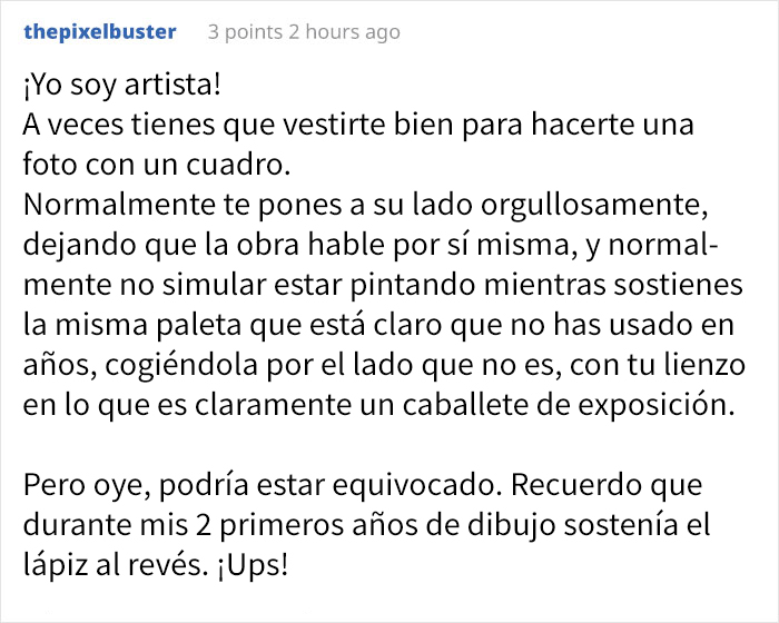 La gente cree que esta mujer está mintiendo porque su paleta de pintura nunca cambia (Actualizado con su respuesta)