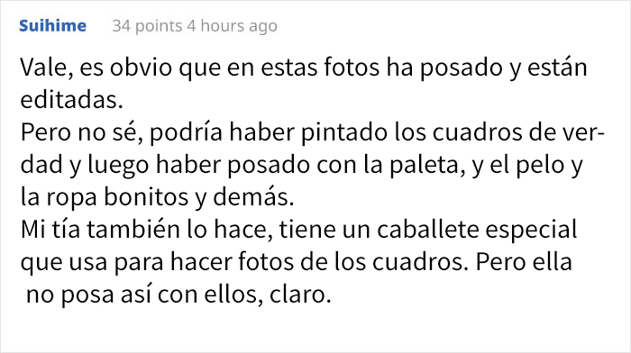 La gente cree que esta mujer está mintiendo porque su paleta de pintura nunca cambia (Actualizado con su respuesta)