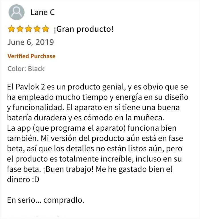Este brazalete de Amazon te da un calambre si comes demasiada comida basura o gastas demasiado dinero
