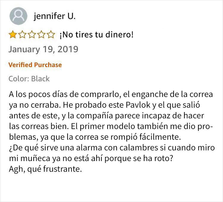 Este brazalete de Amazon te da un calambre si comes demasiada comida basura o gastas demasiado dinero