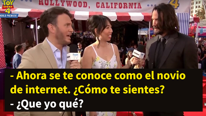 Keanu descubre que es el "novio de internet" y su adorable reacción se vuelve viral