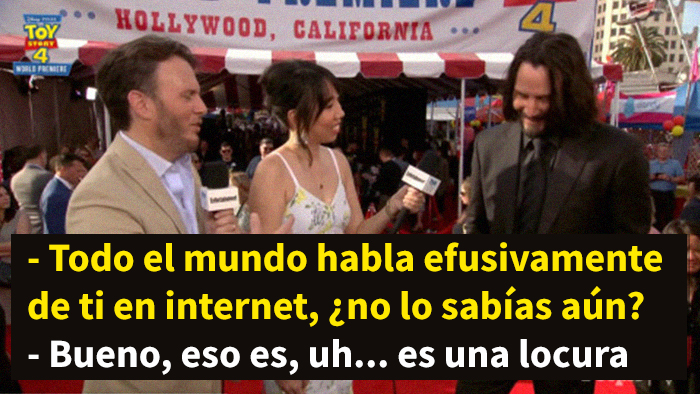 Keanu descubre que es el "novio de internet" y su adorable reacción se vuelve viral
