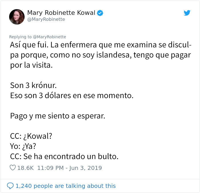 Esta mujer se encontró un bulto cuando estaba en Islandia y comparte lo genial que es su sanidad comparada con la de EEUU