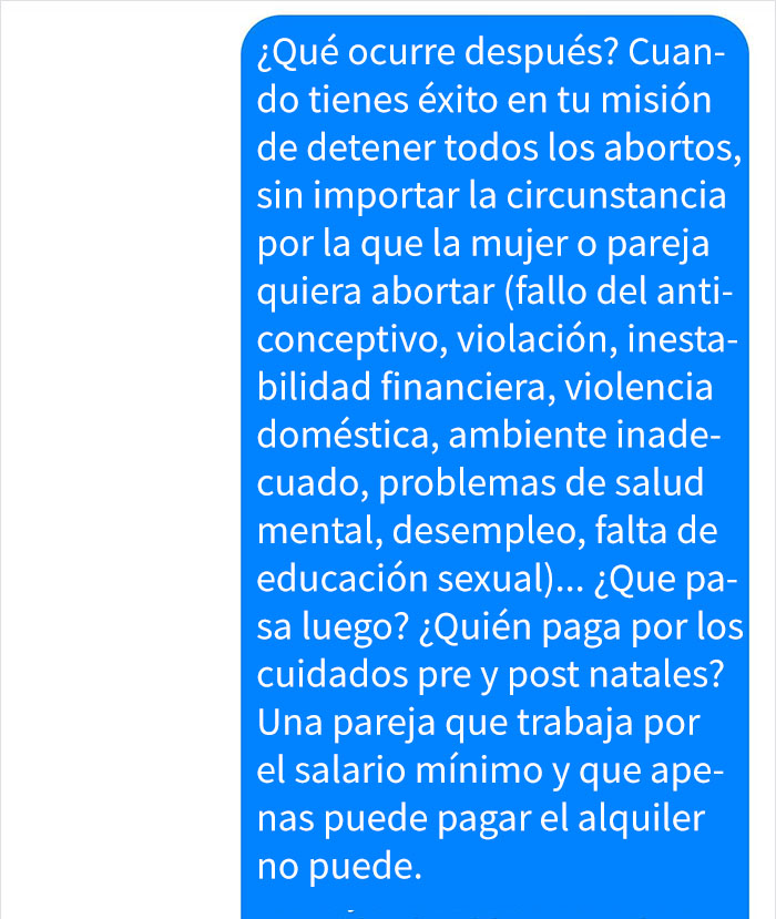 Esta persona muestra cómo responder a los antiabortistas cuando te llaman 