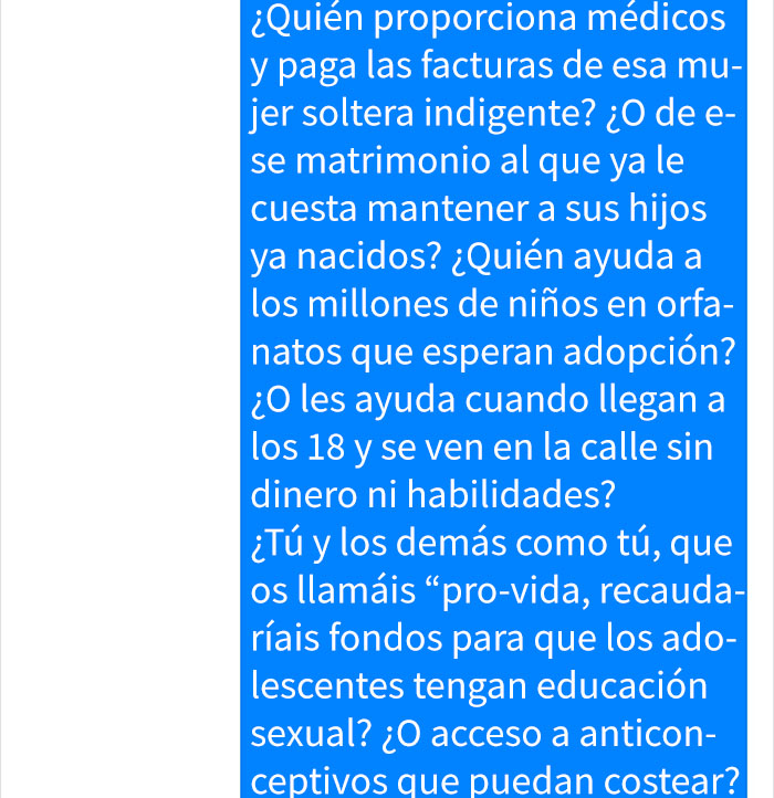 Esta persona muestra cómo responder a los antiabortistas cuando te llaman 