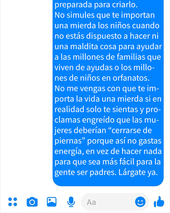 Esta persona muestra cómo responder a los antiabortistas cuando te llaman 