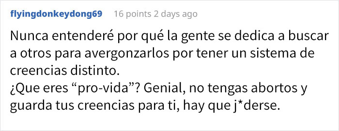 Esta persona muestra cómo responder a los antiabortistas cuando te llaman 
